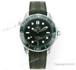 (VS Factory) Swiss AAA Copy Omega Seamaster Diver 300 Calibre 8800 Watch Green Rubber Strap